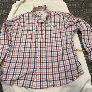 Onward Reserve Shirt Mens XL Check Performance Stretch Vented Lightweight